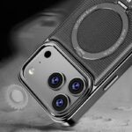 iPhone 17 背面型ケース iPhone16Pro PUレザー ケース magsafe対応ケース