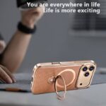 iPhone 17 背面型ケース iPhone16Pro PUレザー ケース magsafe対応ケース