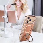 iPhone 17 背面型ケース iPhone16Pro PUレザー ケース magsafe対応ケース