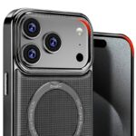 iPhone 17 背面型ケース iPhone16Pro PUレザー ケース magsafe対応ケース