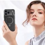 iPhone 17 背面型ケース iPhone16Pro PUレザー ケース magsafe対応ケース