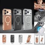 iPhone 17 背面型ケース iPhone16Pro PUレザー ケース magsafe対応ケース