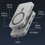 8-in-1磁気USB Cハブ Magsafe 磁気USB-C ドッキングステーション