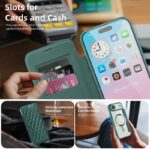 iPhone 17 手帳型ケース magsafe対応ケース iPhone16 PUレザー 手帳型ケース カード収納可能 スタンド機能 スマホケース 全9色 SKU:AC08052025004 - Image 48