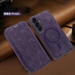 Galaxy S25 合成革ケース 背面型ケース magsafe対応ケース Galaxy S25 Ultra 背面型ケース