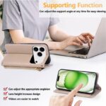 iPhone 17 手帳型ケース ストラップ付属 iPhone 16e対応手帳型ケース iPhone16 PUレザー ケース スマホケース 全8色 SKU:AC09062025045 - Image 26