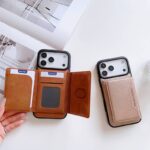iPhone 17 背面型ケース magsafe対応ケース iPhone 16e対応手帳型ケース iPhone16 PUレザー ケース