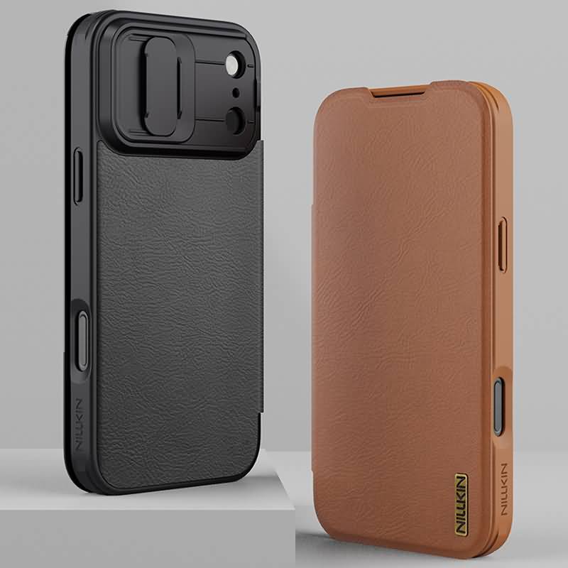 AC09112025003-13 iPhone 17 手帳型ケース iPhone 17 Pro 手帳型 ケース Nillkin正規品 カメラレンズ保護 合成革 ケース