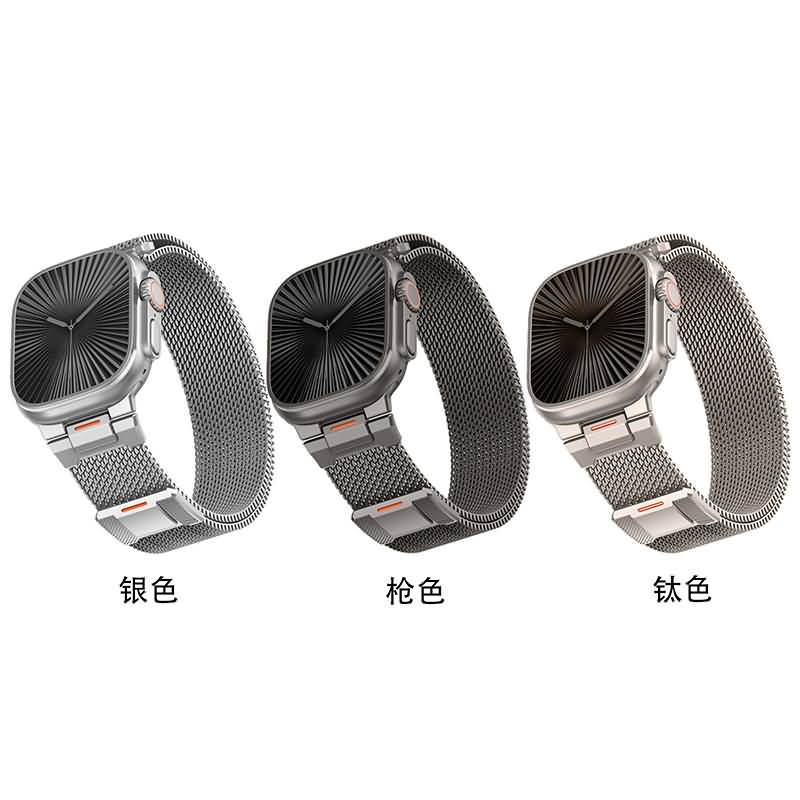 Apple watch交換用バンド 磁気吸着式 ミラネーゼループバンドApple watch 42/44/45/49mm メッシュメタル製バンド