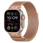 Apple watch交換用バンド 磁気吸着式 ミラネーゼループバンドApple watch 42/44/45/49mm メッシュメタル製バンド