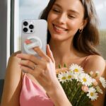 スマホグリップ Magsafe 対応 グリップホルダー 超強力磁石搭載 落下防止 携帯スタンド スタンド