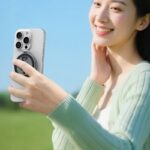 磁気スマホ三脚マウント 両面マグネット式 1/4″ネジ 折りたたみスマホリグ付き
