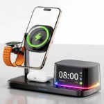 PD25W 快速充電器 Qi2.2 チャージャー ワイヤレス充電器 デジタル時計内蔵 スタンド機能