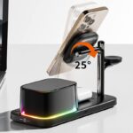 PD25W 快速充電器 Qi2.2 チャージャー ワイヤレス充電器 デジタル時計内蔵 スタンド機能