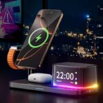 PD25W 快速充電器 Qi2.2 チャージャー ワイヤレス充電器 デジタル時計内蔵 スタンド機能