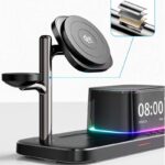 PD25W 快速充電器 Qi2.2 チャージャー ワイヤレス充電器 デジタル時計内蔵 スタンド機能