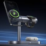 Qi2 3in1ワイヤレス充電器 PD15W 快速充電器 Apple watch &Air Pods充電可能 ワイヤレス充電 スタンド機能