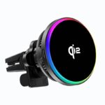 MagSafe対応 強磁力 車載ホルダーQI2 15W ワイヤレス充電器 エアコン吹出口 半導体冷却 強磁力 スマホホルダー