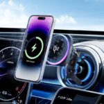 MagSafe対応 強磁力 車載ホルダーQI2 15W ワイヤレス充電器 エアコン吹出口 半導体冷却