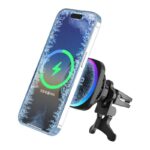 MagSafe対応 強磁力 車載ホルダーQI2 15W ワイヤレス充電器 エアコン吹出口 半導体冷却