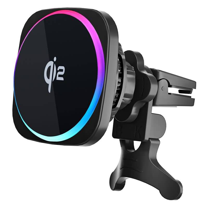 MagSafe対応 強磁力 車載ホルダーQI2 15W ワイヤレス充電器 エアコン吹出口 半導体冷却