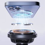 MagSafe対応 強磁力 車載ホルダーQI2 15W ワイヤレス充電器 エアコン吹出口 半導体冷却