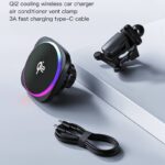 MagSafe対応 強磁力 車載ホルダーQI2 15W ワイヤレス充電器 エアコン吹出口 半導体冷却