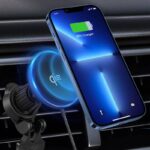 MagSafe対応 強磁力 車載ホルダー QI2 15W ワイヤレス充電器 エアコン吹出口 半導体冷却