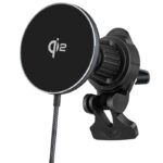 MagSafe対応 強磁力 車載ホルダー QI2 15W ワイヤレス充電器 エアコン吹出口 半導体冷却