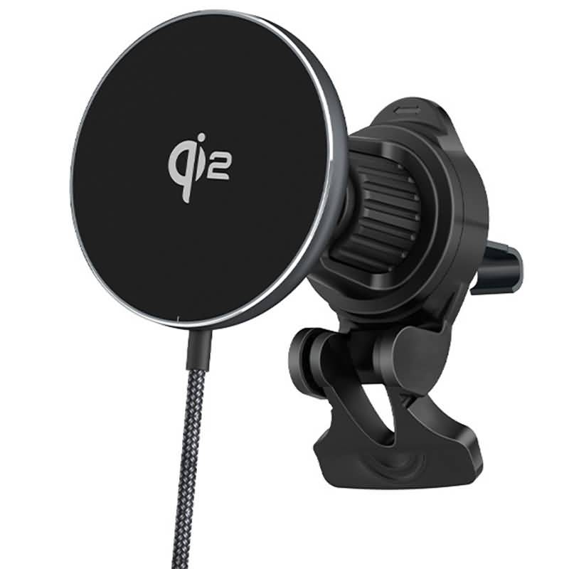AC09122025028-7 MagSafe対応 強磁力 車載ホルダー QI2 15W ワイヤレス充電器 エアコン吹出口 半導体冷却