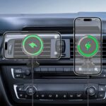 MagSafe対応 強磁力 車載ホルダー QI2 15W ワイヤレス充電器 エアコン吹出口 半導体冷却