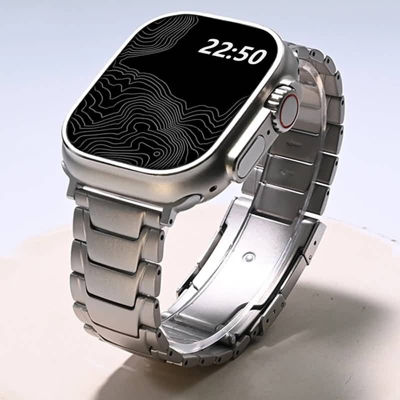 アップルウォッチ42/44/45/49mm 高級 チタン合金 交換用バンド マグネット アップルウォッチ バンド