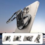 マグネット式 折り畳 スマホ スタンド アルミ合金製 折り畳式 マグネット式 スマホ スタンド