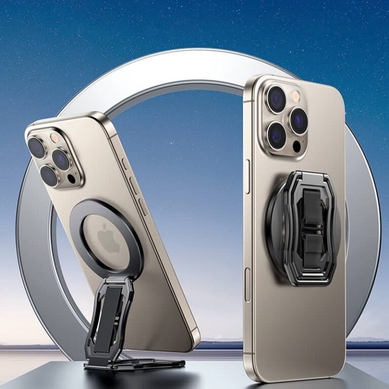 マグネット式 折り畳 スマホ スタンド アルミ合金製 折り畳式 マグネット式 スマホ スタンド