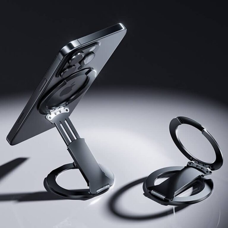 両面マグネット式 折り畳 スマホ スタンド アルミ合金製 折り畳式 マグネット式 スマホ スタンド