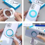 両面マグネット式 折り畳 スマホ スタンド アルミ合金製 折り畳式 マグネット式 スマホ スタンド