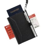 多機能チケットホルダーカードスロット付き パスポートホルダー レザークレジットカード