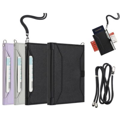 多機能チケットホルダーカードスロット付き パスポートホルダー レザークレジットカード RFID 対策ホルダー ビジネスギフト 全3色 SKU:AC09262025020