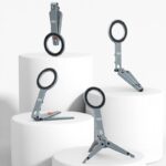 magsafe用 三脚 マウントMG-34 magsafe対応磁気マグネット式マホスタンド携帯ホルダー 雲台 1/4ネジ穴 折り畳み式超強力磁力360度回転