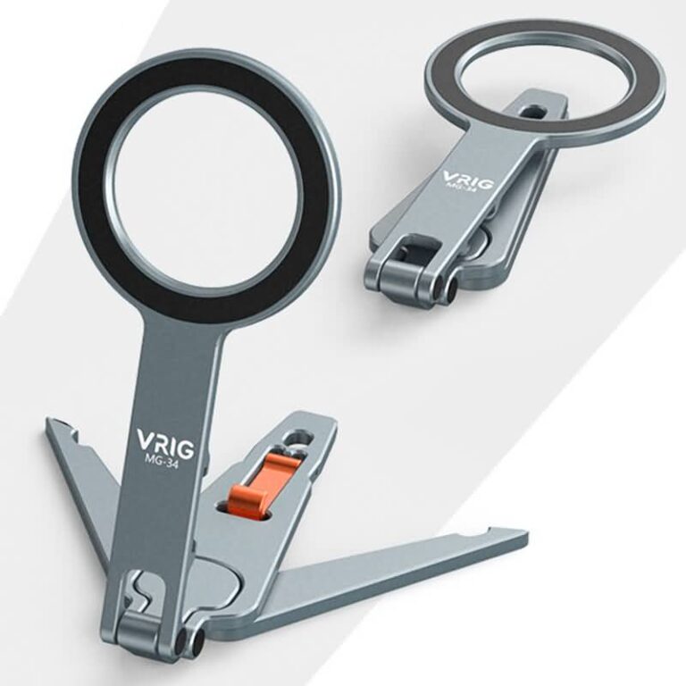 magsafe用 三脚 マウントMG-34 magsafe対応磁気マグネット式マホスタンド携帯ホルダー 雲台 1/4ネジ穴 折り畳み式超強力磁力360度回転