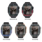 アップルウォッチ バンド Apple watch 46mm 一体型バンド メタル ケース 保護ケース 一体型 高級 Apple watchseries8,7,6,SE,5,4 44mm 45mm Apple Watch カバー