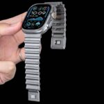 アップルウォッチ42/44/45/49mm 高級 チタン合金 交換用バンド マグネット アップルウォッチ バンド