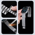 アップルウォッチ42/44/45/49mm 高級 チタン合金 交換用バンド マグネット アップルウォッチ バンド