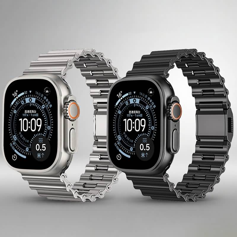 AC09272025037-19 アップルウォッチ42/44/45/49mm 高級 チタン合金 交換用バンド マグネット アップルウォッチ バンド