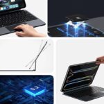 iPad11 2025 用ワイヤレス bluetooth キーボード アルミ合金バックライト搭載 タッチパッド DUX DUCIS マジックキーボード