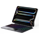 iPad11 2025 用ワイヤレス bluetooth キーボード アルミ合金バックライト搭載 タッチパッド DUX DUCIS マジックキーボード