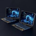 iPad mini6/7 8.3inch キーボード マジックキーボード 360°回転トケース ラックパッド付きキーボード