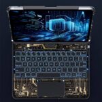 iPad mini6/7 8.3inch キーボード マジックキーボード 360°回転トケース ラックパッド付きキーボード