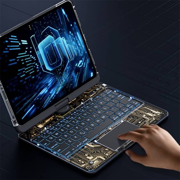 iPad mini6/7 8.3inch キーボード マジックキーボード 360°回転トケース ラックパッド付きキーボード