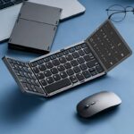 三つ折りたたみ式Bluetoothキーボード 折りたたみ式 ミニタッチキーボード